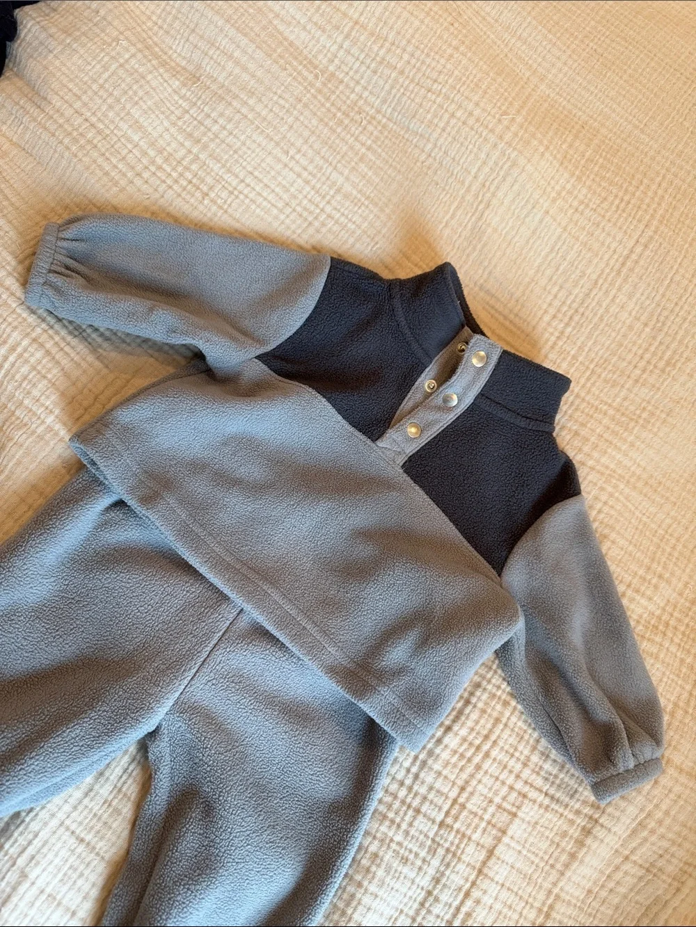 Old Navy Gray and charcoal Fleece Kids Matching Set